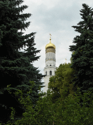 Tower of the Ivan the Great Belltower at the Moscow Kremlin, viewed from the Large Kremlin Square