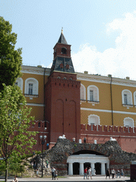 The Ruined Grotto at the Alexander Garden and the Middle Arsenal Tower and the Arsenal of the Moscow Kremlin