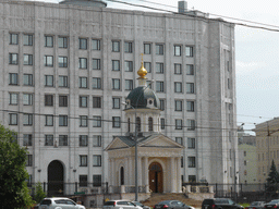 The Chapel of St. Boris and Gleb in front of the General Staff of the Armed Forces of the Russian Federation building at Arbat Square