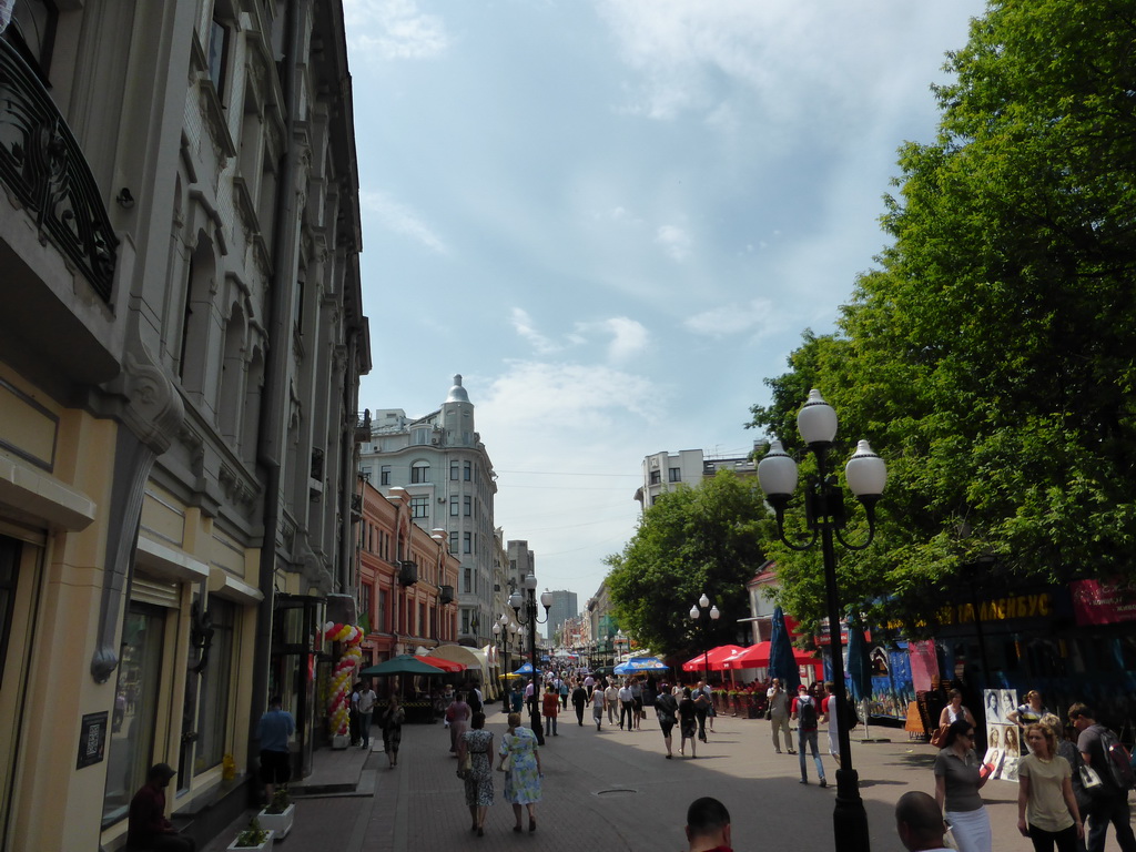 Shops and restaurants at the Arbat street