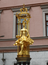 Upper part of the Princess Turandot Fountain at the Arbat street