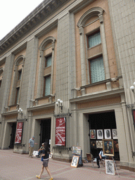 Street artists in front of the Yevgeny Vakhtangov State Theatre at the Arbat street