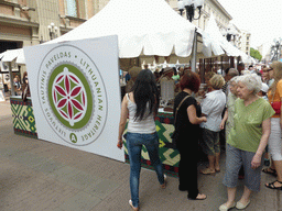 Market stall with Lithuanian products at the Arbat street