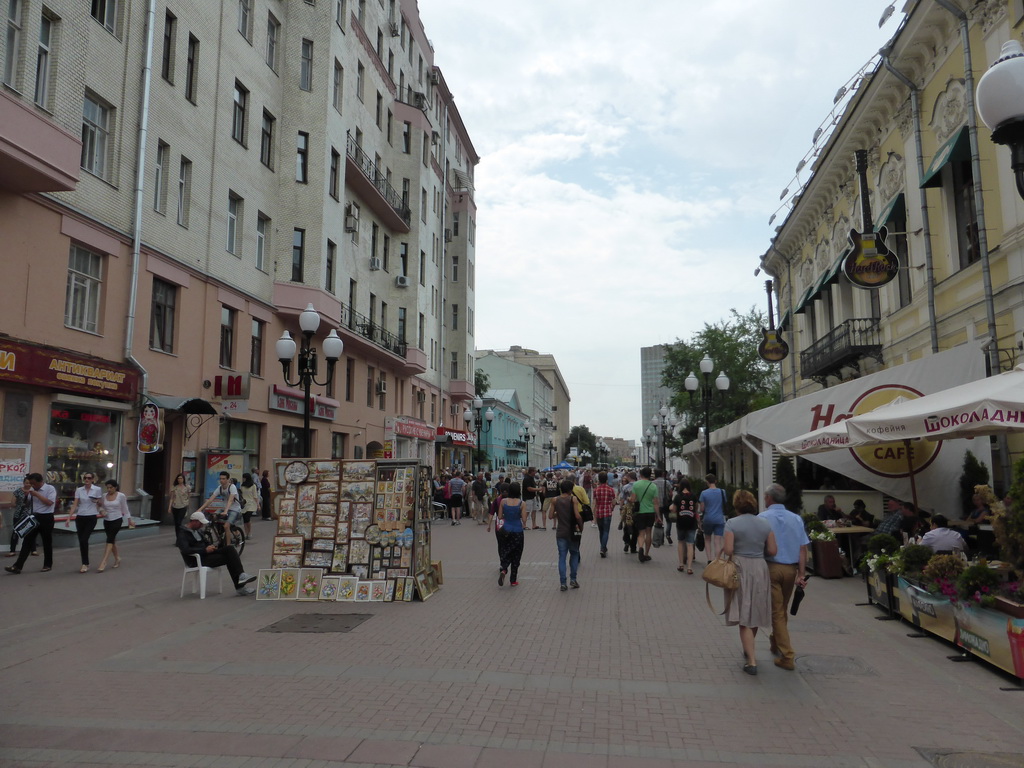 Shops and restaurants at the Arbat street