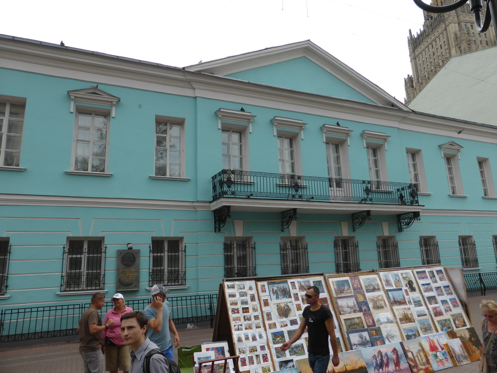 Front of the Pushkin House Museum at the Arbat street