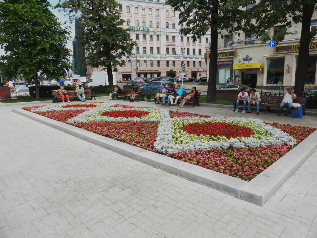Flower bed at the northeast side of Tverskoy Boulevard