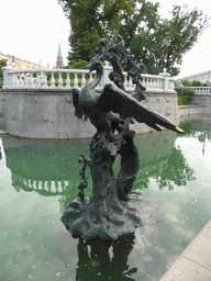 Fountain with a bird at the Neglinnaya River at the Alexander Garden