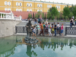 Fountain with a man at the Neglinnaya River at the Alexander Garden
