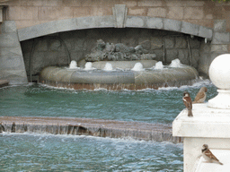 Fountain `Grotto` at the north side of the Neglinnaya River at the Alexander Garden