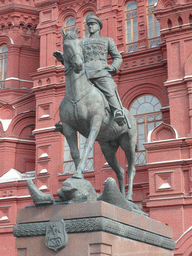 The Monument to Georgy Zhukov in front of the State Historical Museum of Russia at Manege Square