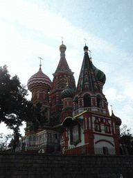 The east side of Saint Basil`s Cathedral at the Red Square