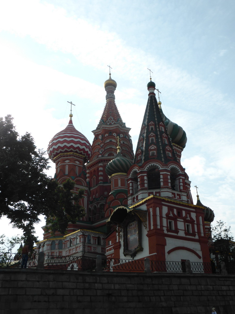 The east side of Saint Basil`s Cathedral at the Red Square