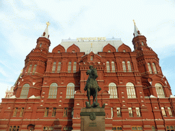 The Monument to Georgy Zhukov in front of the State Historical Museum of Russia at Manege Square