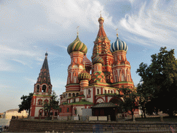 The left front of Saint Basil`s Cathedral at the Red Square