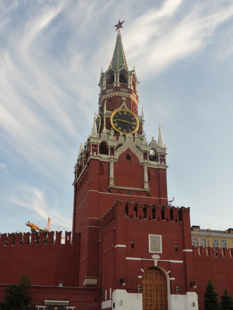 The Spasskaya Tower of the Moscow Kremlin at the Red Square