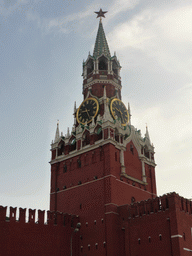 The Spasskaya Tower of the Moscow Kremlin at the Red Square