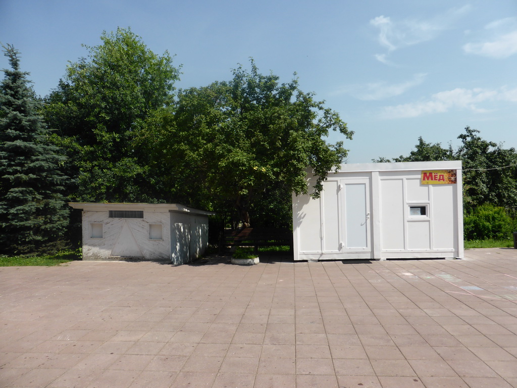 Small hut with beehives at the back side of the Church of Our Lady of Kazan at the Kolomenskoye estate