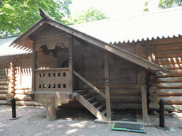 Entrance at the front of the House of Peter the Great at the Kolomenskoye estate