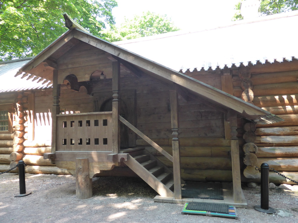 Entrance at the front of the House of Peter the Great at the Kolomenskoye estate