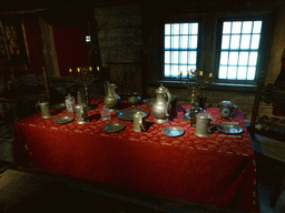 Dinner table in the House of Peter the Great at the Kolomenskoye estate