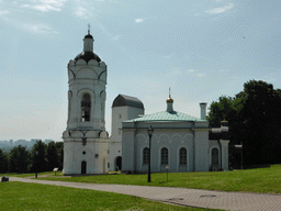 The Bell Tower of St. George and the Vodovzvodnaya Tower at the Tsar`s Courtyard at the Kolomenskoye estate