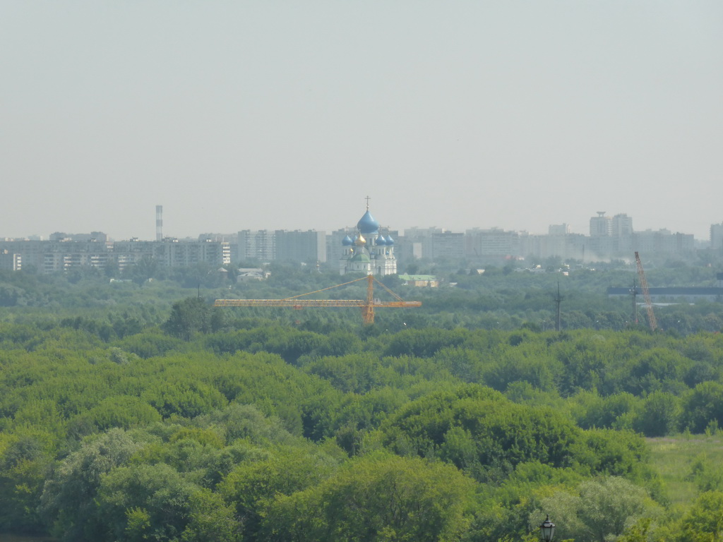 The Nikolo-Perervinsky Monastery and surroundings, viewed from the Tsar`s Courtyard at the Kolomenskoye estate