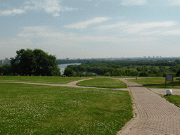 The Tsar`s Courtyard at the Kolomenskoye estate, and the Moskva river and surroundings