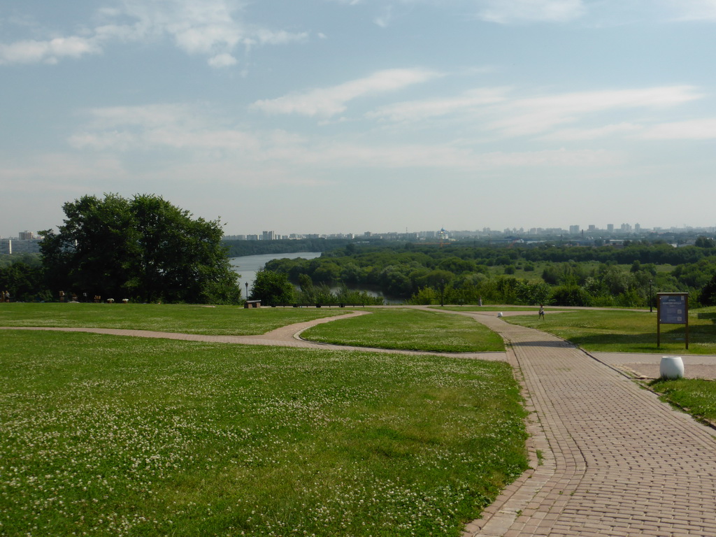 The Tsar`s Courtyard at the Kolomenskoye estate, and the Moskva river and surroundings