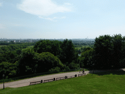 The Tsar`s Courtyard and the Moskva river and surroundings, viewed from the Gallery at the Church of the Ascension at the Kolomenskoye estate