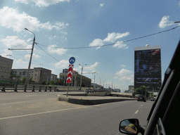 The Leningradskiy street and the Hydroproject Institute, viewed from the taxi to the airport