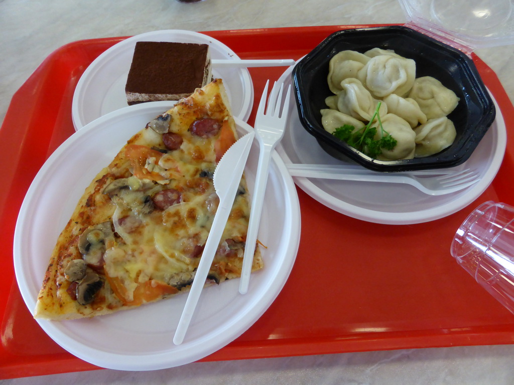 Pizza, dumplings and pie at Sheremetyevo International Airport