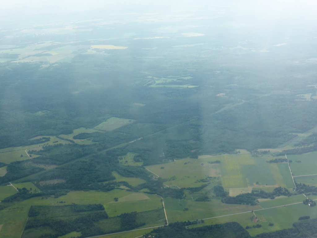 Area at the southeast side of Tallinn, viewed from the plane to Tallinn