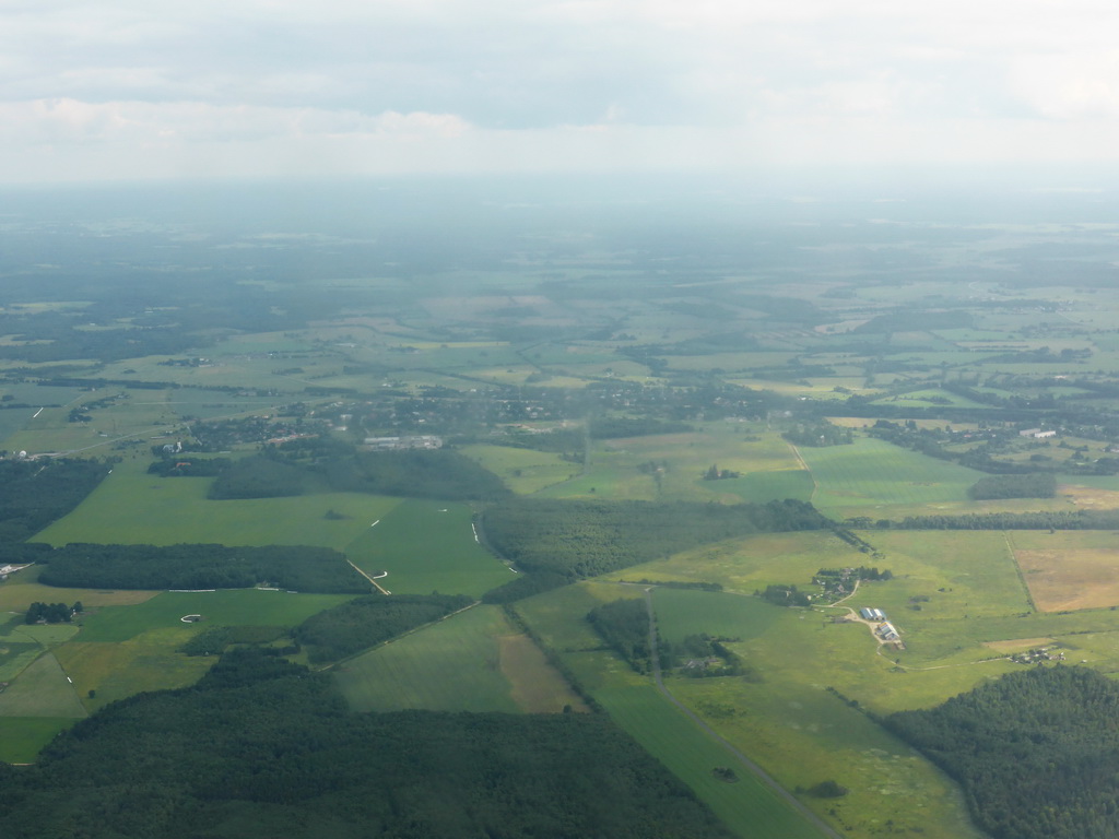Area at the southeast side of Tallinn, viewed from the plane to Tallinn