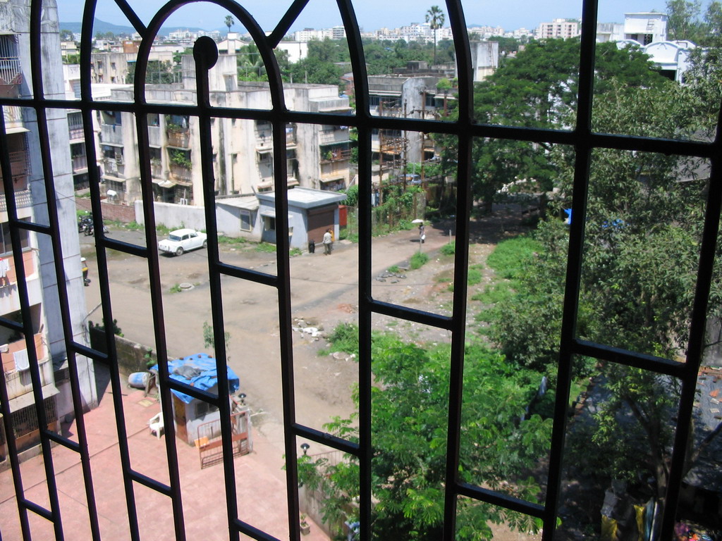 View from the window of our guestroom in Thane, near Mumbai