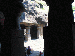 One of the Elephanta Caves, from inside