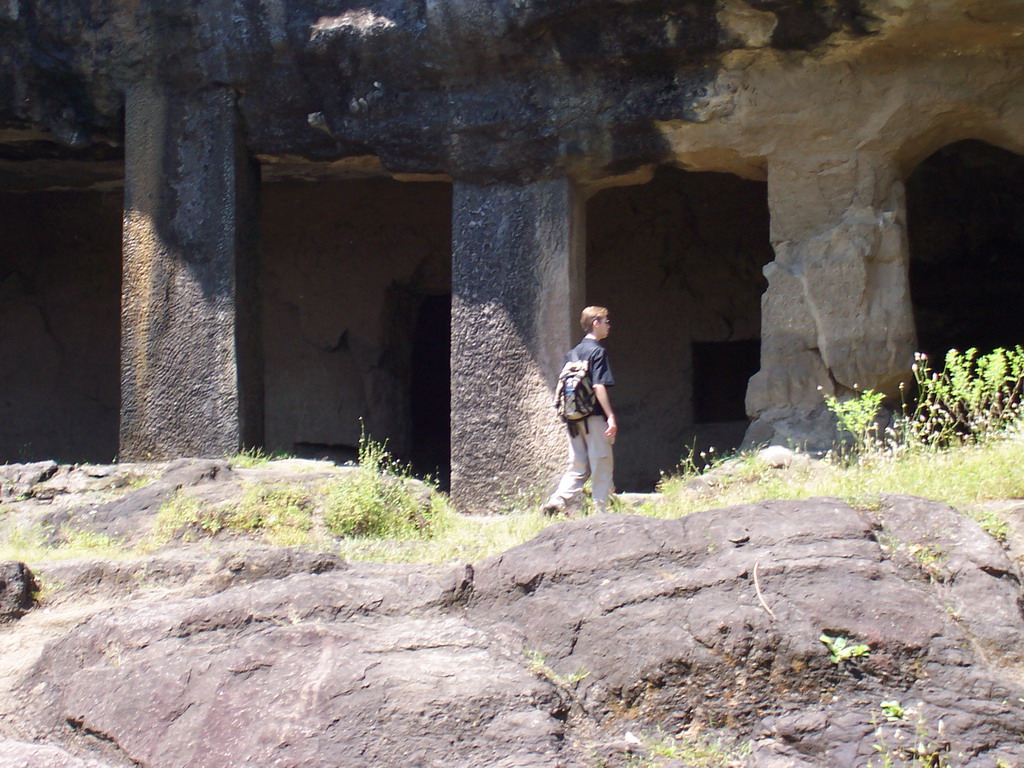 Rick at one of the Elephanta Caves