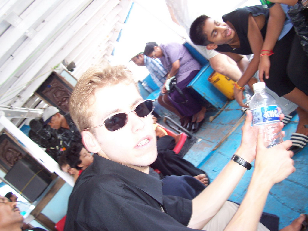 Rick on the boat from Elephanta Island