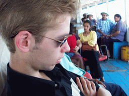 Rick on the boat from Elephanta Island