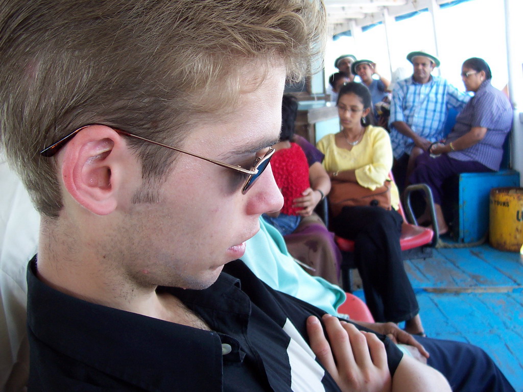 Rick on the boat from Elephanta Island