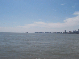 The coastline of Mumbai, from the boat from Elephanta Island