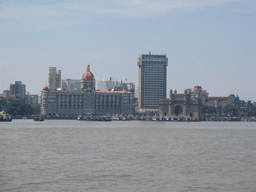 The Taj Mahal Palace & Tower and the Gateway of India, from the boat from Elephanta Island
