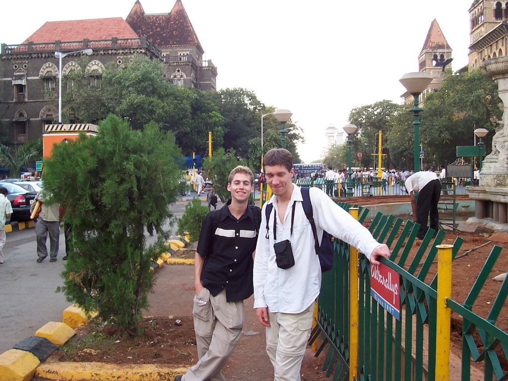 Tim and Rick at the Flora Fountain, at Martyr`s Square