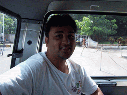 Indian friend in the car to the Haji Ali Dargah mosque