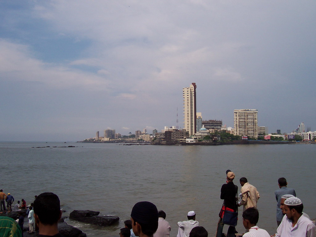 Skyline of Mumbai, from the Haji Ali Dargah mosque