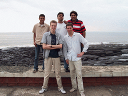 Tim, David, Anand`s brothers and Parag at a rock beach