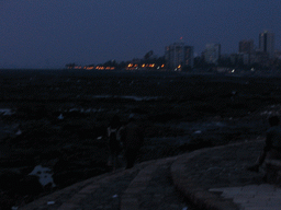 One of the beaches, by night