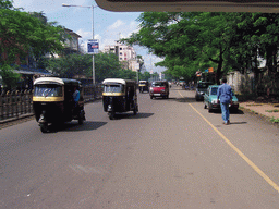 Rickshaws on a central street