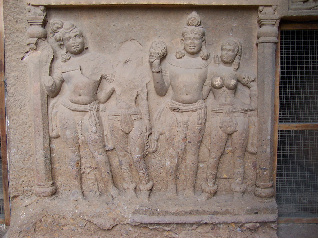 Wall carving on a Kanheri Cave