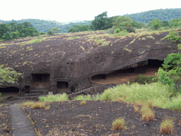 Hills with a staircase at the Kanheri Caves