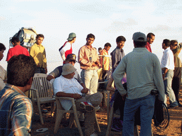 Director at a Bollywood film set at Film City